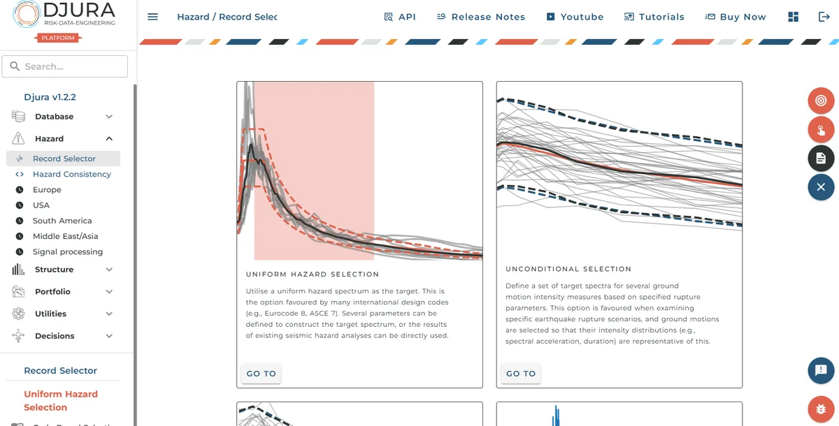 Screenshot of Djura platform